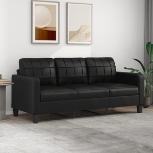 vidaXL, vidaXL B-Ware 3-Sitzer-Sofa Schwarz 180 cm Kunstleder