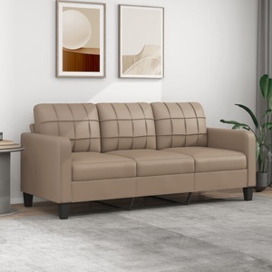 vidaXL, vidaXL B-Ware 3-Sitzer-Sofa Cappuccino-Braun 180 cm Kunstleder, vidaXL B-Ware 3-Sitzer-Sofa Cappuccino-Braun 180 cm Kunstleder