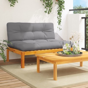vidaXL, vidaXL Garten-Mittelsofa aus Paletten mit Kissen Massivholz Akazie