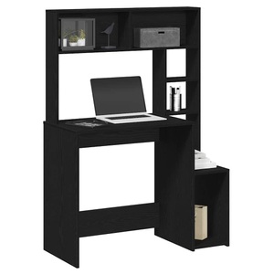 vidaXL, vidaXL Schreibtisch mit Regal Schwarz 100x45x140 cm Holzwerkstoff