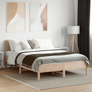 vidaXL, vidaXL Massivholzbett ohne Matratze 150x200 cm Kiefernholz