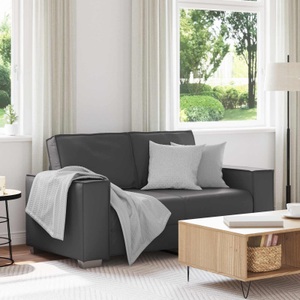 vidaXL, vidaXL Zweisitzer-Sofa Grau 160 cm Kunstleder