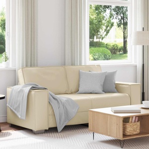 vidaXL, vidaXL Zweisitzer-Sofa Creme 180 cm Kunstleder
