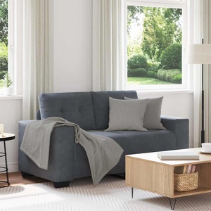 vidaXL, vidaXL Zweisitzer-Sofa Dunkelgrau 160x77x82 cm Samt