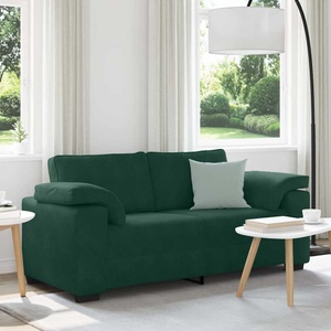 vidaXL, vidaXL Zweisitzer-Sofa Dunkelgrün 180x77x82 cm Samt