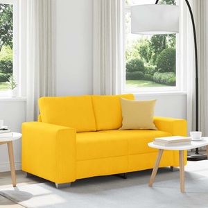 vidaXL, vidaXL Zweisitzer-Sofa Hellgelb 160x77x82 cm Cordstoff