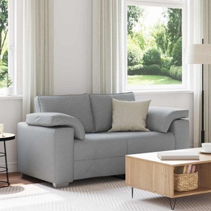vidaXL, vidaXL Zweisitzer-Sofa Hellgrau 160 cm Stoff