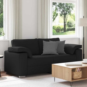 vidaXL, vidaXL Zweisitzer-Sofa Schwarz 180 cm Stoff