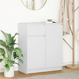 vidaXL, vidaXL Sideboard mit Schublade Weiß 71x35x84 cm Holzwerkstoff