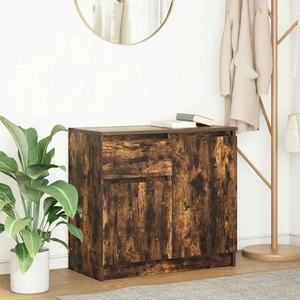 vidaXL, vidaXL Sideboard mit Schublade Räuchereiche 71x35x65 cm Holzwerkstoff