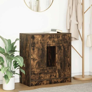 vidaXL, vidaXL Sideboard mit Schubladen und Türen Räuchereiche 70,5x34x74,5 cm
