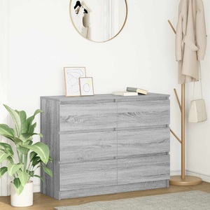 vidaXL, vidaXL Sideboard Grau Sonoma 100x35x76 cm Holzwerkstoff