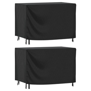 vidaXL, vidaXL Gartenmöbel-Abdeckungen 2 Stk. Schwarz 140x70x90 cm Wasserdicht, vidaXL Gartenmöbel-Abdeckungen 2 Stk. Schwarz 140x70x90 cm Wasserdicht