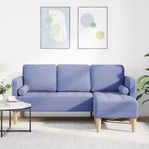 vidaXL, vidaXL Sofa Set mit Kissen Jeans blau Polyester