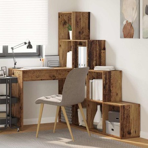 vidaXL, vidaXL Eck-Schreibtisch Altholz 101,5 x 149,5 x 149,5 cm Holzwerkstoff