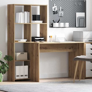 vidaXL, vidaXL Schreibtisch Artisan-Eiche 138,5 x 55 x 143 cm Holzwerkstoff