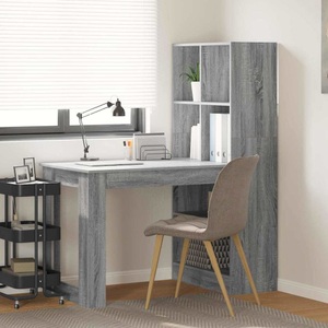 vidaXL, vidaXL Schreibtisch Graues Sonoma 122 x 67 x 145 cm Holzwerkstoff