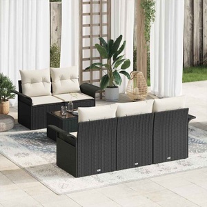 vidaXL, VidaXL - Outdoor-sofa poly-rattan, One Size, Schwarz