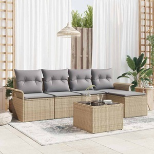 vidaXL, VidaXL - Modernes outdoor-sofa poly-rattan, One Size, Beige