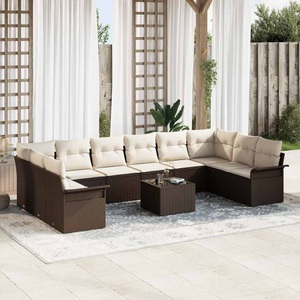 vidaXL, VidaXL - Garten-sofa poly-rattan, One Size, Braun