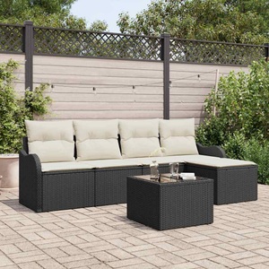vidaXL, VidaXL - Garten-sofa poly-rattan, One Size, Schwarz