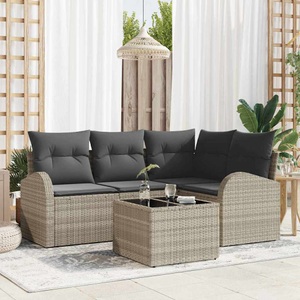 vidaXL, VidaXL - Garten-sofa poly-rattan, One Size, Grau