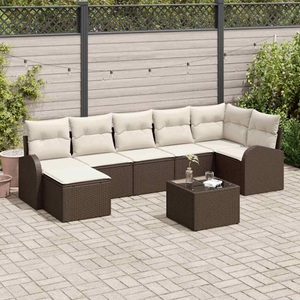 vidaXL, VidaXL - Modulares sofa poly-rattan, One Size, Braun