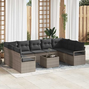 vidaXL, VidaXL - Outdoor-sofa poly-rattan, One Size, Grau
