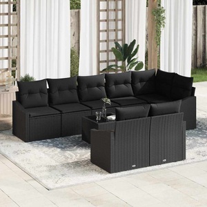 vidaXL, VidaXL - Garten-sofa poly-rattan, One Size, Schwarz