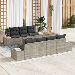 vidaXL, VidaXL - Garten-sofa poly-rattan, One Size, Grau