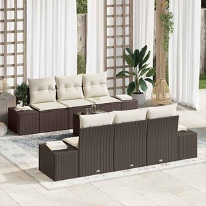 vidaXL, VidaXL - Garten-sofa poly-rattan, One Size, Braun