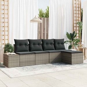 vidaXL, VidaXL - Garten-sofa poly-rattan, One Size, Grau