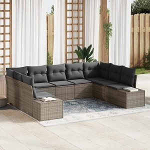 vidaXL, VidaXL - Garten-sofa poly-rattan, One Size, Grau