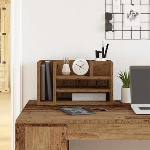 vidaXL, vidaXL Schreibtisch Organizer Altholz 44,5 x 24 x 25 cm Holzwerkstoff