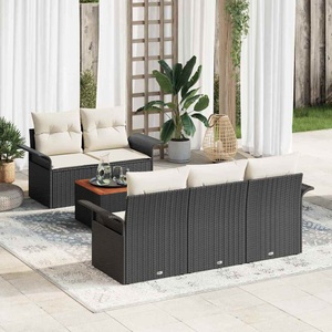 vidaXL, VidaXL - Modulares sofa poly-rattan, One Size, Schwarz