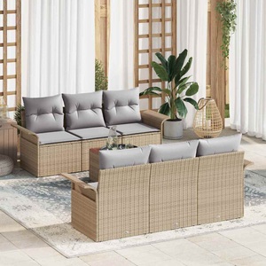 vidaXL, VidaXL - Garten-sofa poly-rattan, One Size, Beige