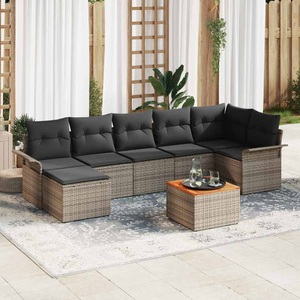 vidaXL, VidaXL - Garten-sofa poly-rattan, One Size, Grau