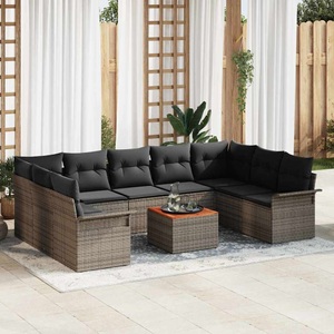 vidaXL, VidaXL - Garten-sofa poly-rattan, One Size, Grau