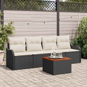 vidaXL, VidaXL - Modulares sofa poly-rattan, One Size, Schwarz