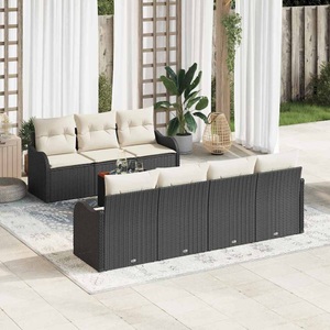 vidaXL, VidaXL - Garten-sofa poly-rattan, One Size, Schwarz