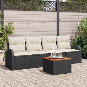 vidaXL, VidaXL - Modulares sofa poly-rattan, One Size, Schwarz
