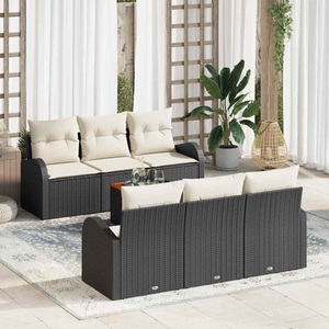 vidaXL, VidaXL - Garten-sofa poly-rattan, One Size, Schwarz