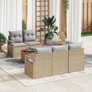 vidaXL, VidaXL - Garten-sofa poly-rattan, One Size, Beige