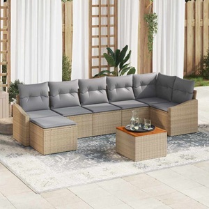 vidaXL, VidaXL - Garten-sofa poly-rattan, One Size, Beige