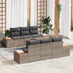 vidaXL, VidaXL - Garten-sofa poly-rattan, One Size, Grau