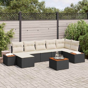 vidaXL, VidaXL - Garten-sofa poly-rattan, One Size, Schwarz