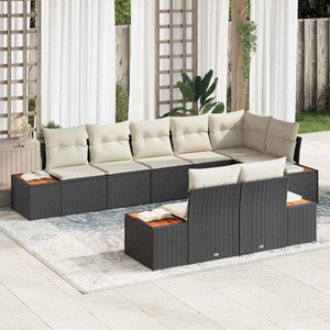 vidaXL, VidaXL - Outdoor-sofa poly-rattan, One Size, Schwarz