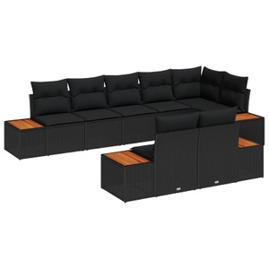 vidaXL, VidaXL - Outdoor-sofa poly-rattan, One Size, Schwarz