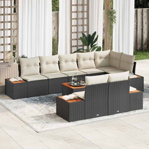 vidaXL, VidaXL - Outdoor-sofa poly-rattan, One Size, Schwarz