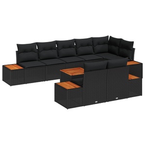 vidaXL, VidaXL - Outdoor-sofa poly-rattan, One Size, Schwarz